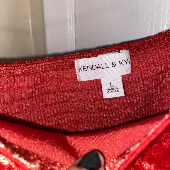 Kendall & Kylie Red Velvet Dress - Picture 3 of 4